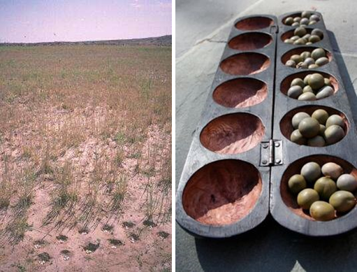 Foto de Antiga Boa Mancala Tradição Africano Jogo De Tabuleiro