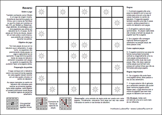 J O G O S : Regras e Dicas: DAMAS / REVERSI / TRILHA