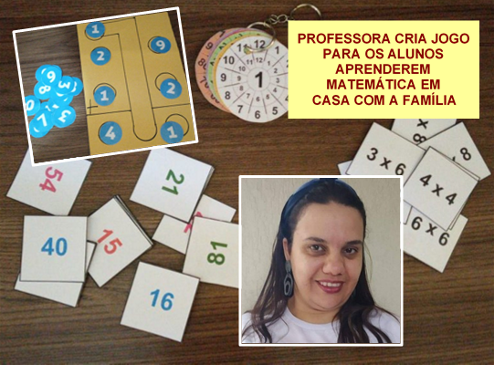 Professora cria jogo de tabuleiro para facilitar ensino de matemática em casa