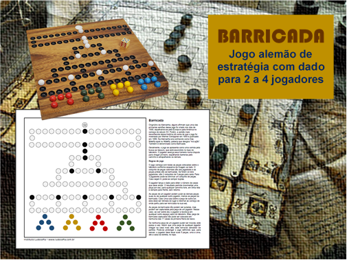 Barricada, jogo alemão que une dado e estratégias para 2 a 4 jogadores