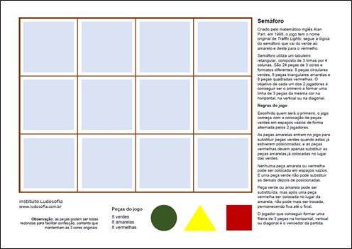 Jogo matemático do Semáforo