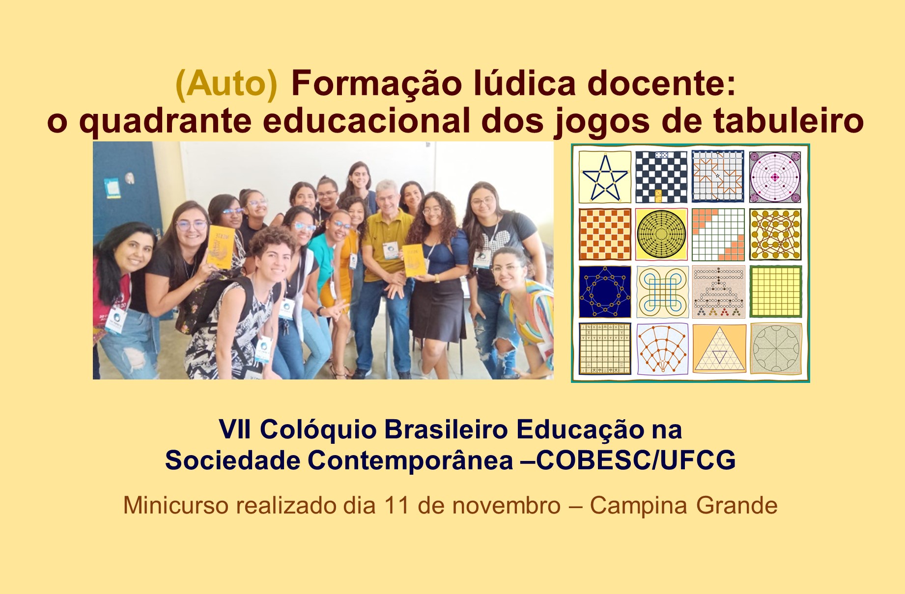 Oficina de aprendizagem multidisciplinar com jogo de tabuleiro